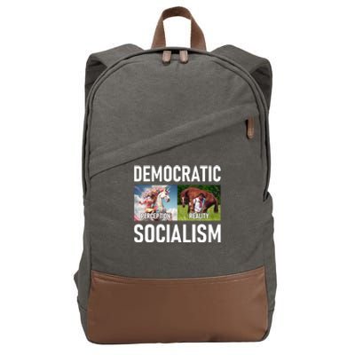 Democratic Socialism Cotton Canvas Backpack