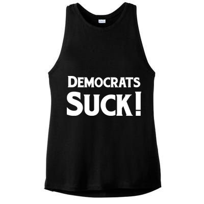 Democrats Suck Ladies PosiCharge Tri-Blend Wicking Tank
