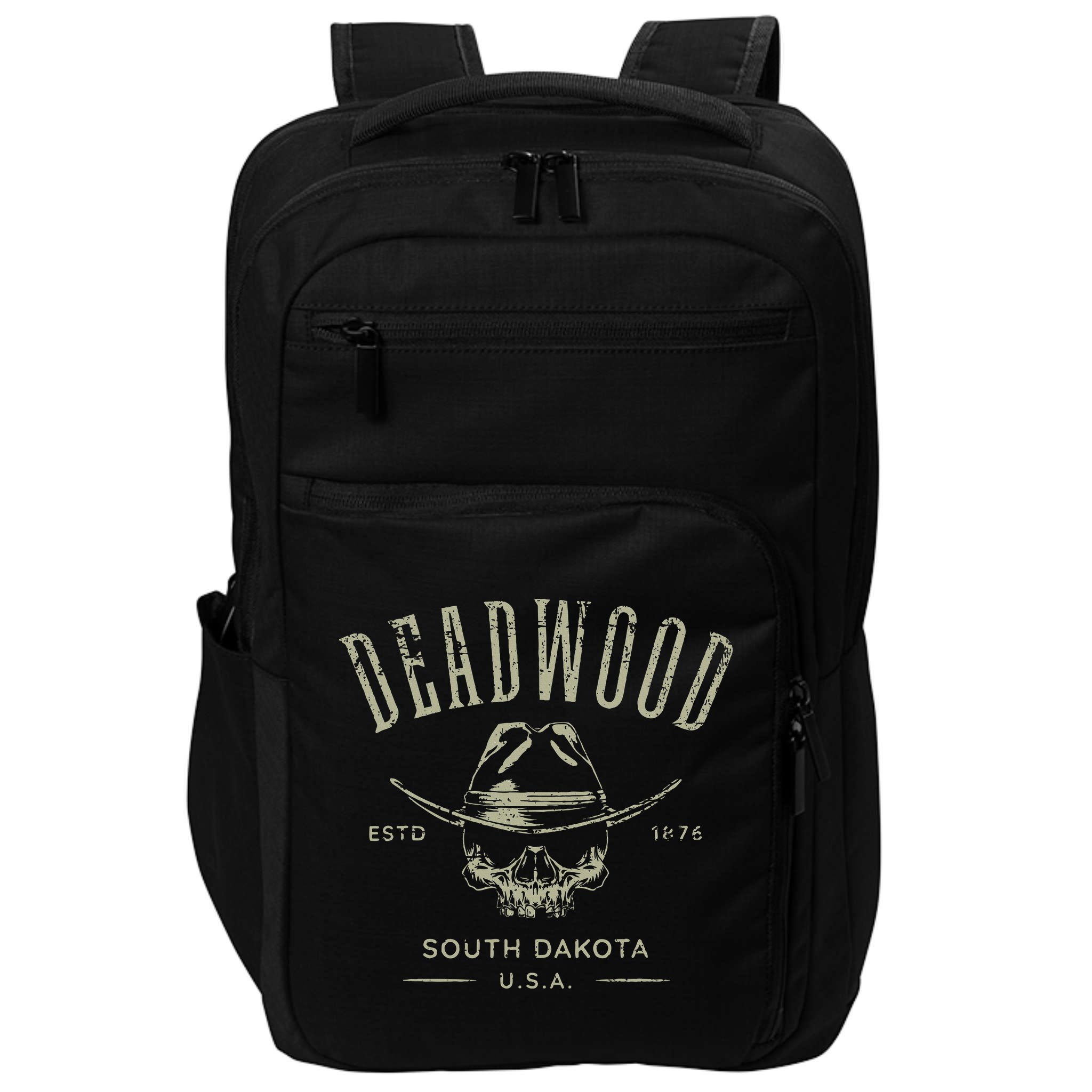 D.E.A.D.W.O.O.D. South Dakota Usa Distressed Design Souvenir Impact Tech Backpack