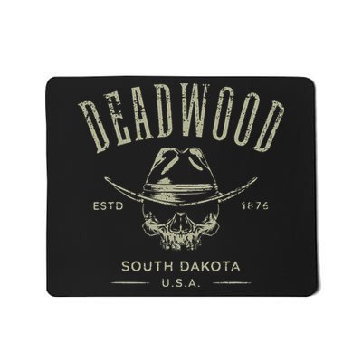 D.E.A.D.W.O.O.D. South Dakota Usa Distressed Design Souvenir Mousepad