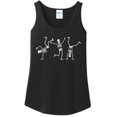 Dancing Skeletons Dance Challenge Halloween Scary Skeleton Ladies Essential Tank