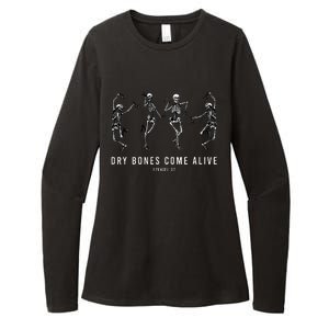 Dancing Skeleton Dry Bones Come Alive Christian Halloween Womens CVC Long Sleeve Shirt