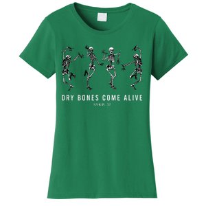 Dancing Skeleton Dry Bones Come Alive Christian Halloween Women's T-Shirt