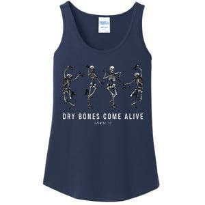 Dancing Skeleton Dry Bones Come Alive Christian Halloween Ladies Essential Tank