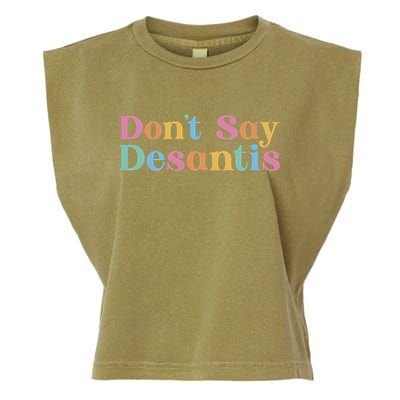 Dont Say Desantis Retro Garment-Dyed Women's Muscle Tee