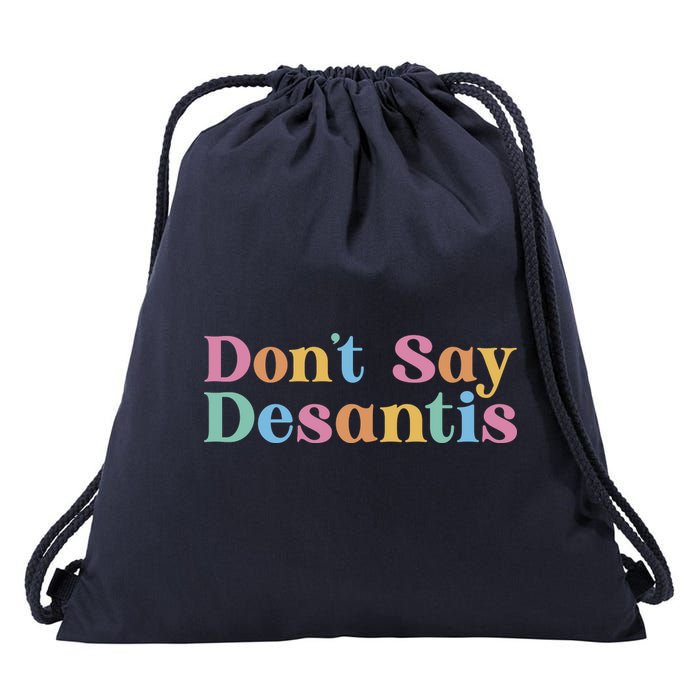 Dont Say Desantis Retro Drawstring Bag