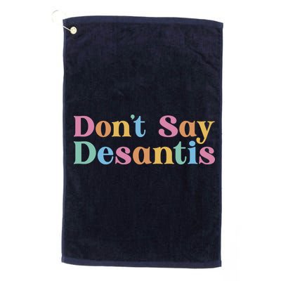 Dont Say Desantis Retro Golf Towel