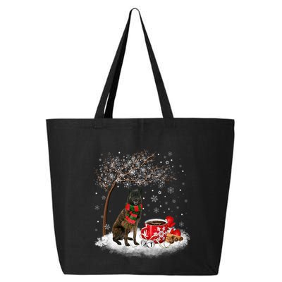 Dutch Shepherd Dog In The Snow Christmas Winter Xmas Tree 25L Jumbo Tote