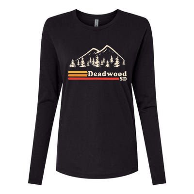 D.E.A.D.W.O.O.D South Dakota Mountains Womens Cotton Relaxed Long Sleeve T-Shirt