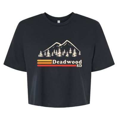 D.E.A.D.W.O.O.D South Dakota Mountains Bella+Canvas Jersey Crop Tee