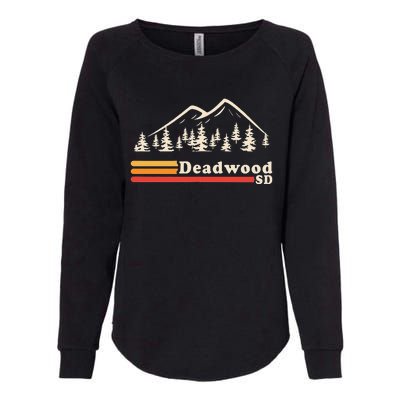 D.E.A.D.W.O.O.D South Dakota Mountains Womens California Wash Sweatshirt