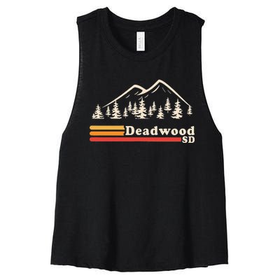 D.E.A.D.W.O.O.D South Dakota Mountains Women's Racerback Cropped Tank