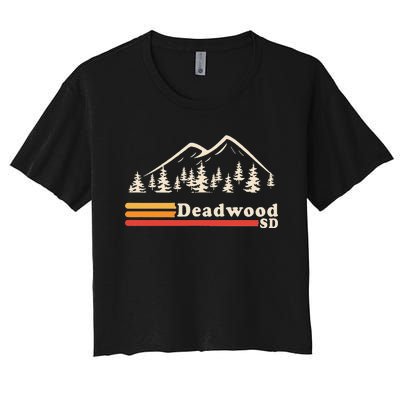 D.E.A.D.W.O.O.D South Dakota Mountains Women's Crop Top Tee