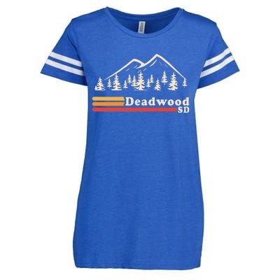 D.E.A.D.W.O.O.D South Dakota Mountains Enza Ladies Jersey Football T-Shirt