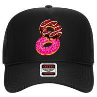 Donut Sweet Dessert Snack Funny Doughnut Food Lover Gifts High Crown Mesh Back Trucker Hat