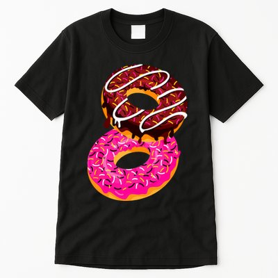 Donut Sweet Dessert Snack Funny Doughnut Food Lover Gifts Tall T-Shirt