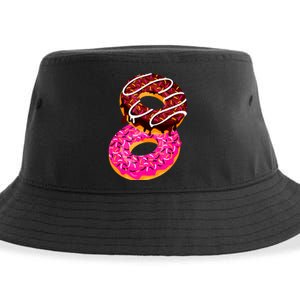 Donut Sweet Dessert Snack Funny Doughnut Food Lover Gifts Sustainable Bucket Hat