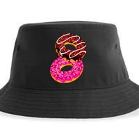 Donut Sweet Dessert Snack Funny Doughnut Food Lover Gifts Sustainable Bucket Hat