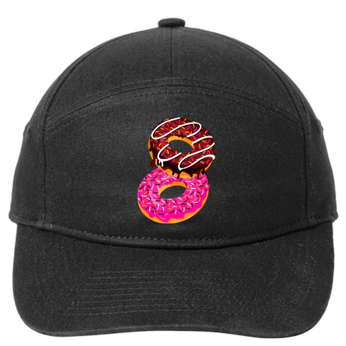 Donut Sweet Dessert Snack Funny Doughnut Food Lover Gifts 7-Panel Snapback Hat