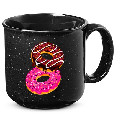 Donut Sweet Dessert Snack Funny Doughnut Food Lover Gifts 15oz Campfire Ceramic Mug