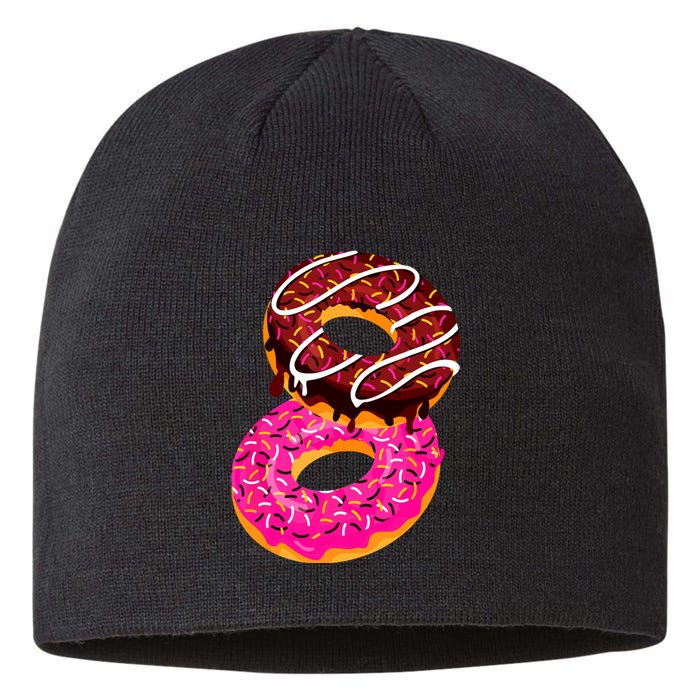 Donut Sweet Dessert Snack Funny Doughnut Food Lover Gifts Sustainable Beanie