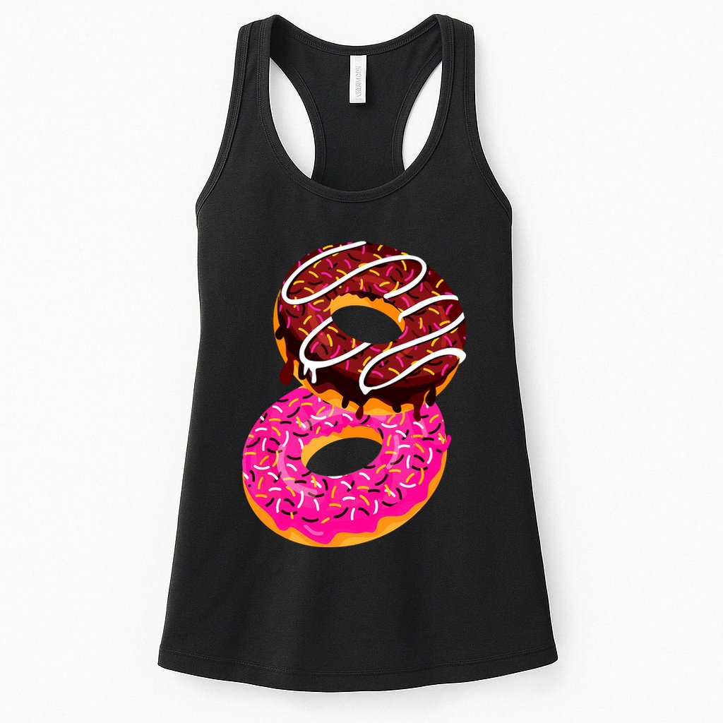 Donut Sweet Dessert Snack Funny Doughnut Food Lover Gifts Womens Tank Top