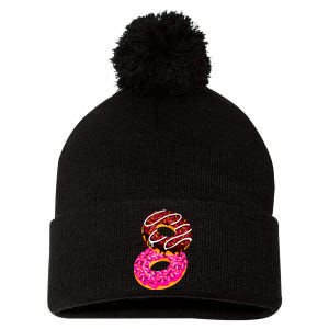 Donut Sweet Dessert Snack Funny Doughnut Food Lover Gifts Pom Pom 12in Knit Beanie