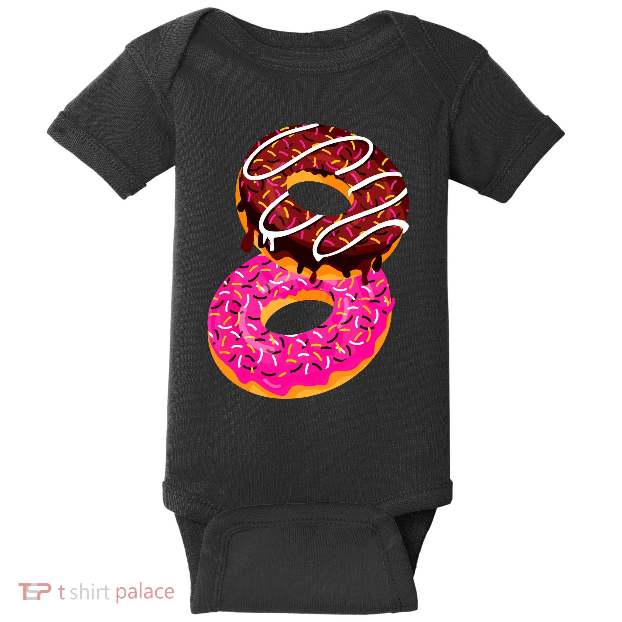 Donut Sweet Dessert Snack Funny Doughnut Food Lover Gifts Baby Bodysuit
