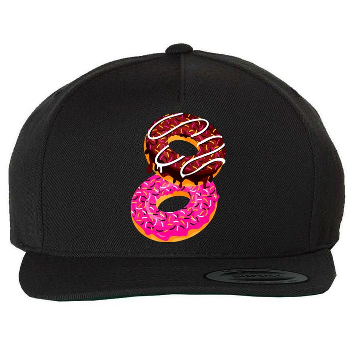 Donut Sweet Dessert Snack Funny Doughnut Food Lover Gifts Wool Snapback Cap