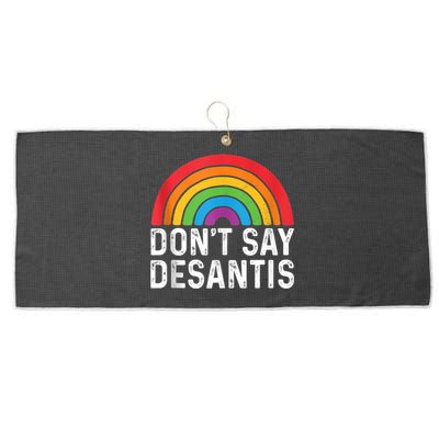 Don't Say DeSantis Rainbow Say Gay Graphic Large Microfiber Waffle Golf Towel