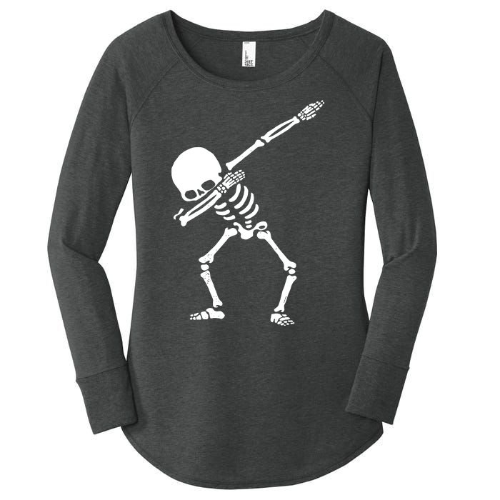 Dabbing Skeleton Women's Perfect Tri Tunic Long Sleeve Shirt