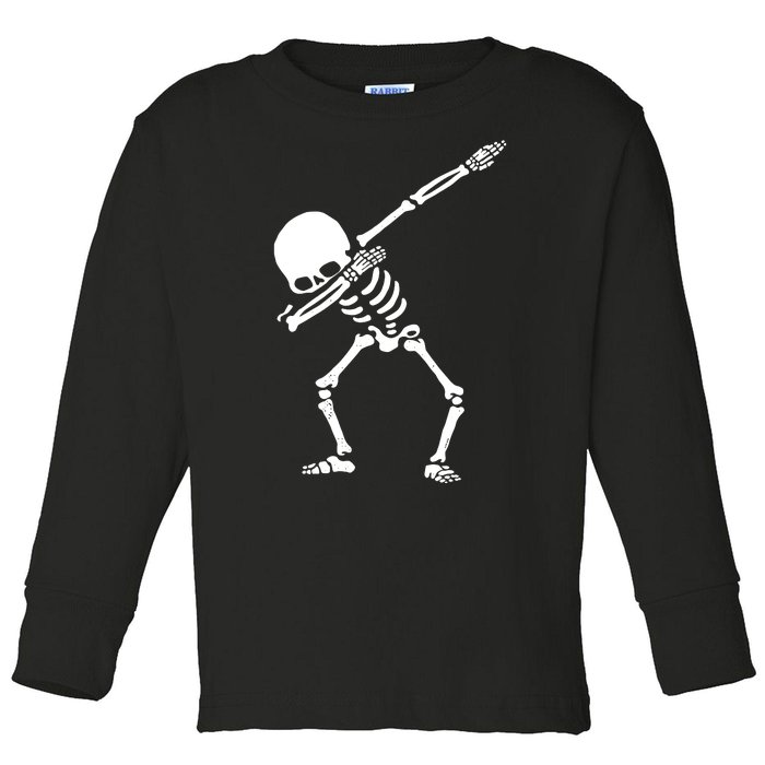 Dabbing Skeleton Toddler Long Sleeve Shirt