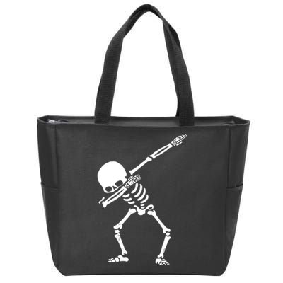 Dabbing Skeleton Zip Tote Bag