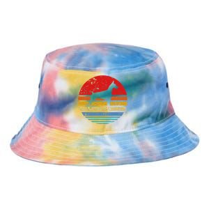 Doberman Sunset Distressed Mom Dad Dog Lover Tie Dye Newport Bucket Hat