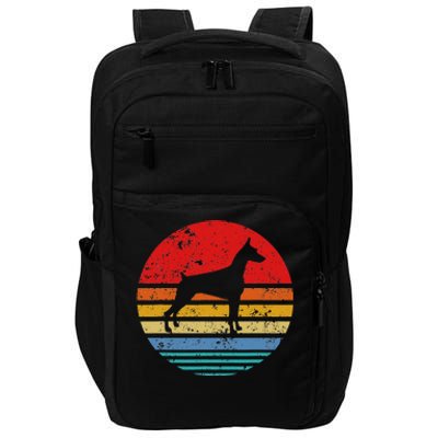 Doberman Sunset Distressed Mom Dad Dog Lover Impact Tech Backpack