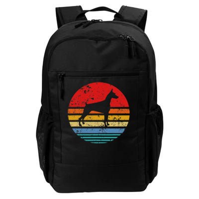 Doberman Sunset Distressed Mom Dad Dog Lover Daily Commute Backpack