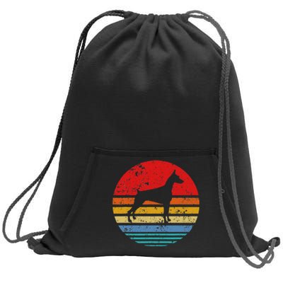 Doberman Sunset Distressed Mom Dad Dog Lover Sweatshirt Cinch Pack Bag