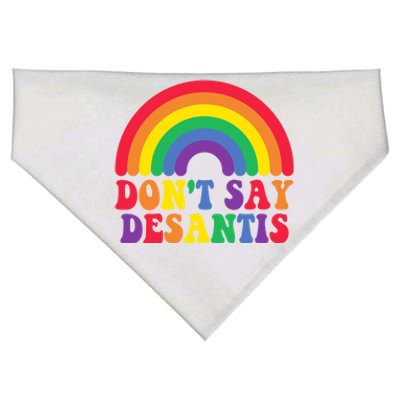 DonT Say Desantis Rainbow Lgbtq Flag Pride Month Great Gift USA-Made Doggie Bandana