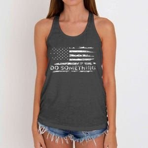 Do Something  DonT Boo Vote Women's Knotted Racerback Tank