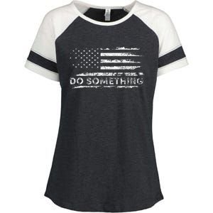 Do Something  DonT Boo Vote Enza Ladies Jersey Colorblock Tee