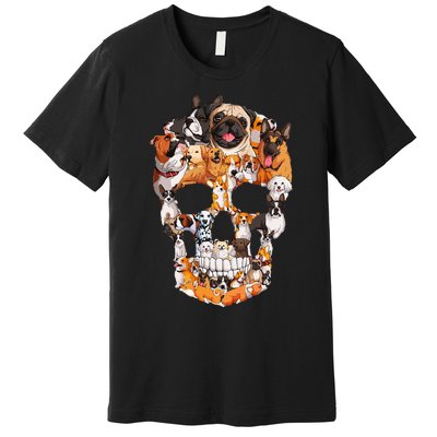 Dog Skull dogs paw lover Halloween costume Premium T-Shirt