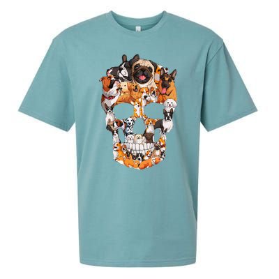 Dog Skull dogs paw lover Halloween costume Sueded Cloud Jersey T-Shirt