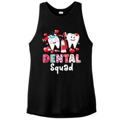 Dental Squad Dental Assistant Dentist Happy Valentine's Day Gift Ladies PosiCharge Tri-Blend Wicking Tank