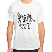 Dancing Skeletons Drinking Wine Lover Funny Halloween Scary Adult ChromaSoft Performance T-Shirt