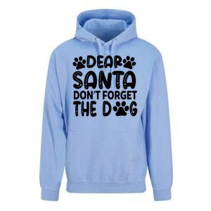 Dear Santa Don T Forget The Dog Unisex Surf Hoodie