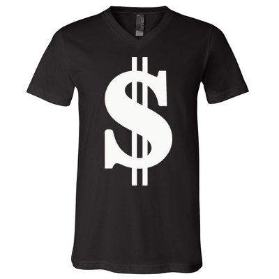 Dollar Sign V-Neck T-Shirt