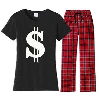 Dollar Sign Women's Flannel Pajama Set