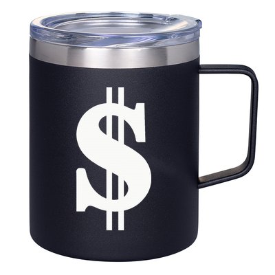 Dollar Sign 12oz Stainless Steel Coffee Mug