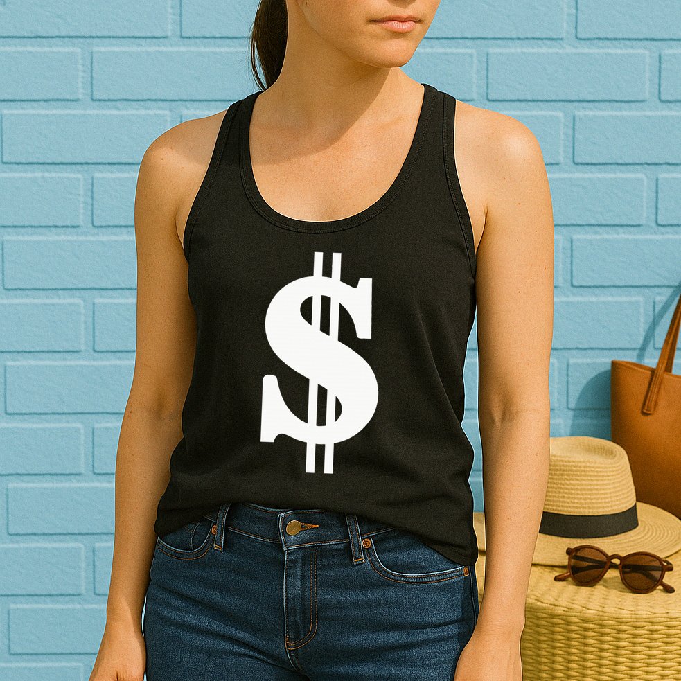 Dollar Sign Womens Tank Top