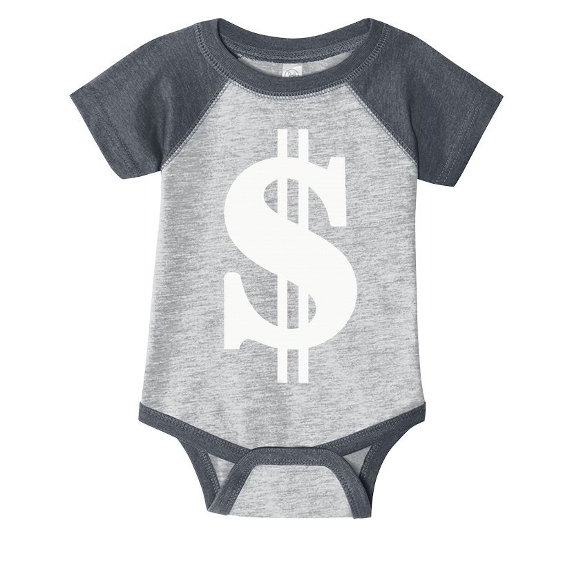 Dollar Sign Infant Baby Jersey Bodysuit